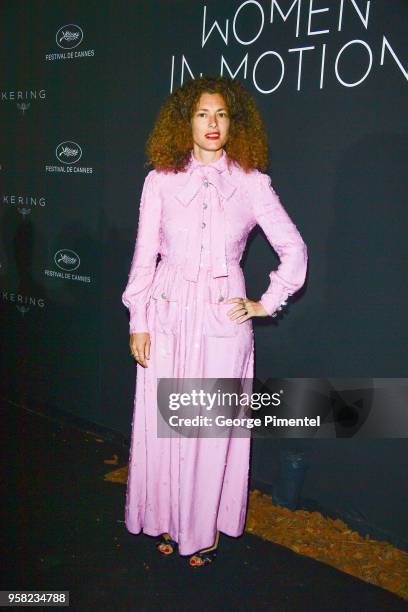 Ginevra Elkann attends the Kering Women In Motion dinner during the 71st annual Cannes Film Festival at Place de la Castre on May 13, 2018 in Cannes,...