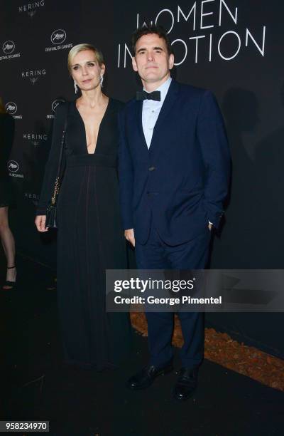 Melita Toscan du Plantier and Matt Dillon attends the Kering Women In Motion dinner during the 71st annual Cannes Film Festival at Place de la Castre...