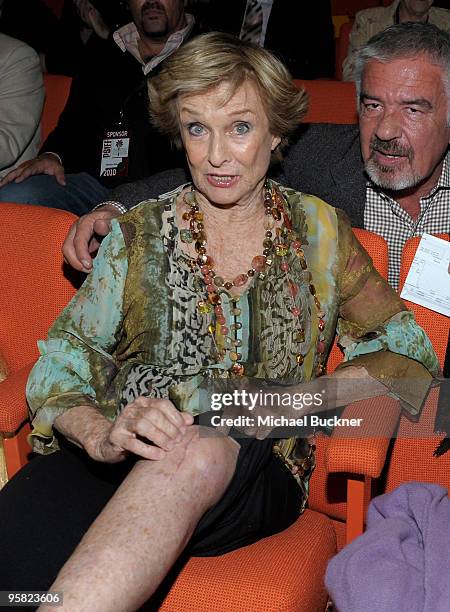 Actress Cloris Leachman and PSIFF's Darryl MacDonald attend the premiere of "Expecting Mary" at the 2010 Palm Springs International Film Festival at...