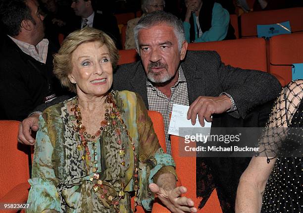 Actress Cloris Leachman and PSIFF's Darryl MacDonald attend the premiere of "Expecting Mary" at the 2010 Palm Springs International Film Festival at...