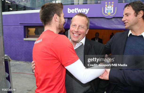 Brussels , Belgium / Rsc Anderlecht v Standard de Liege / "nSebastien POCOGNOLI - Bruno VENANZI - Olivier RENARD - Celebration"nFootball Jupiler Pro...