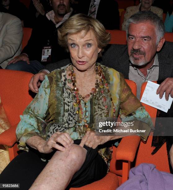 Actress Cloris Leachman and PSIFF's Darryl MacDonald attend the premiere of "Expecting Mary" at the 2010 Palm Springs International Film Festival at...