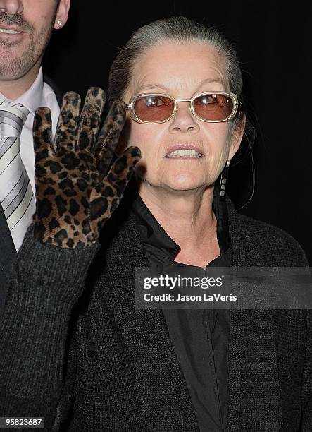 Actress Genevieve Bujold attends the 35th annual Los Angeles Film Critics Association Awards at InterContinental Hotel on January 16, 2010 in Century...