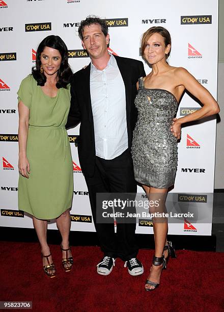 Robin Tunney, Ben Mendelsohn and Kate Beahan arrive at the 2010 Australia Week Black Tie Gala held at The Highlands club in the Hollywood & Highland...