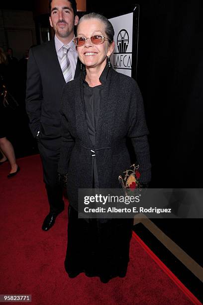 Actress Genevieve Bujold arrives at the 35th Annual Los Angeles Film Critics Association Awards at the InterContinental Hotel on January 16, 2010 in...