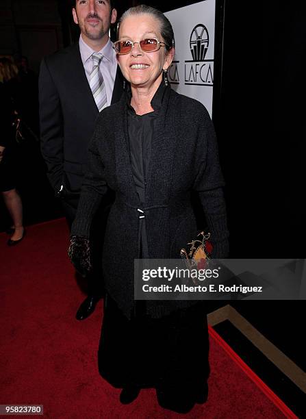 Actress Genevieve Bujold arrives at the 35th Annual Los Angeles Film Critics Association Awards at the InterContinental Hotel on January 16, 2010 in...