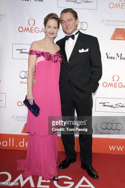 Lara Joy Koerner and boyfriend Heiner Pollert attend the 37 th German Filmball 2010 at the hotel Bayrischer Hof on January 16, 2010 in Munich,...