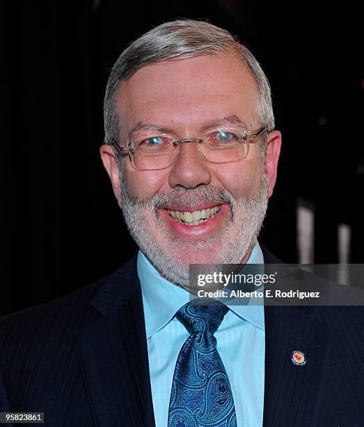 Film critic Leonard Maltin arrives at the 35th Annual Los Angeles Film Critics Association Awards at the InterContinental Hotel on January 16, 2010...