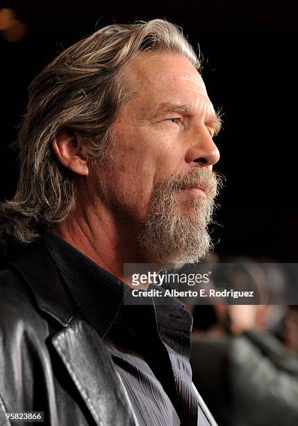 Actor Jeff Bridges arrives at the 35th Annual Los Angeles Film Critics Association Awards at the InterContinental Hotel on January 16, 2010 in...