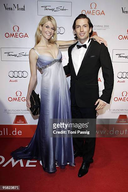 Quirin Berg and girlfriend Natascha Gruen attend the 37 th German Filmball 2010 at the hotel Bayrischer Hof on January 16, 2010 in Munich, Germany.