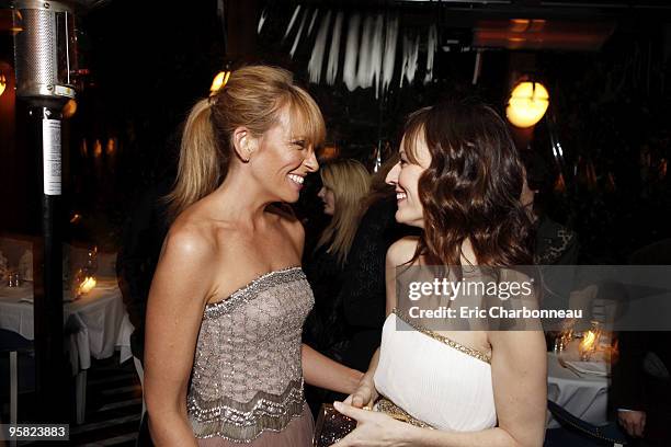 Toni Collette and Rosemarie DeWitt at Showtime's Golden Globe Nominee Dinner at Cecconi's Restaurant on January 16, 2010 in Los Angeles, California.