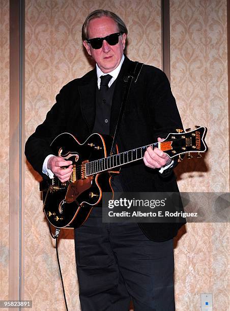 Musician T-Bone Burnett performs at the 35th Annual Los Angeles Film Critics Association Awards at the InterContinental Hotel on January 16, 2010 in...