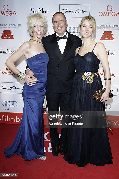 Katja Eichinger, producer Bernd Eichinger and daughter, tv host Nina Eichinger attend the 37 th German Filmball 2010 at the hotel Bayrischer Hof on...