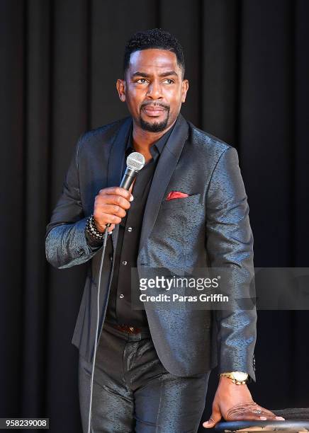 Comedian Bill Bellamy performs onstage at Wade Ford Summer Concert Series presents Love & Laughter at Mable House Barnes Amphitheatre on May 13, 2018...