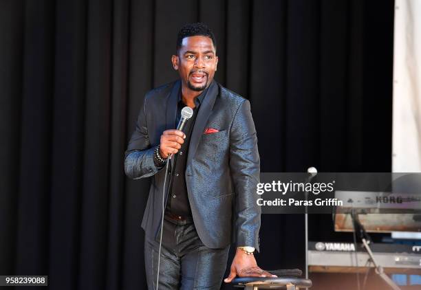 Comedian Bill Bellamy performs onstage at Wade Ford Summer Concert Series presents Love & Laughter at Mable House Barnes Amphitheatre on May 13, 2018...