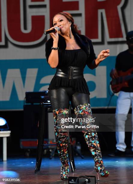 Singer Chante Moore performs onstage at Wade Ford Summer Concert Series presents Love & Laughter at Mable House Barnes Amphitheatre on May 13, 2018...