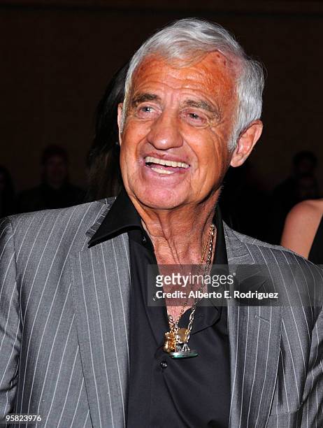 Actor Jean-Paul Belmondo attends the 35th Annual Los Angeles Film Critics Association Awards at the InterContinental Hotel on January 16, 2010 in...