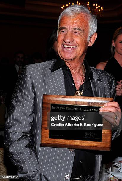 Actor Jean-Paul Belmondo attends the 35th Annual Los Angeles Film Critics Association Awards at the InterContinental Hotel on January 16, 2010 in...