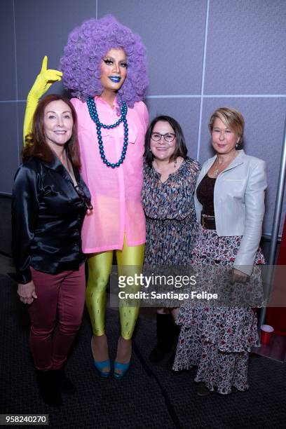 Tress MacNeille, Raja, Carolyn Omine and Yeardley Smith attend the 4th Annual RuPaul's DragCon at Los Angeles Convention Center on May 13, 2018 in...