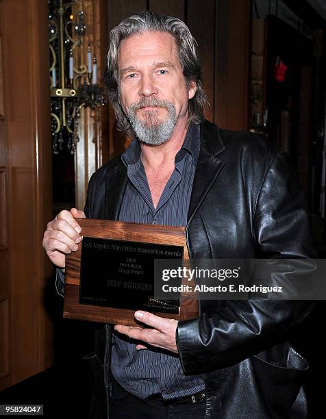 Actor Jeff Bridges attends the 35th Annual Los Angeles Film Critics Association Awards at the InterContinental Hotel on January 16, 2010 in Century...