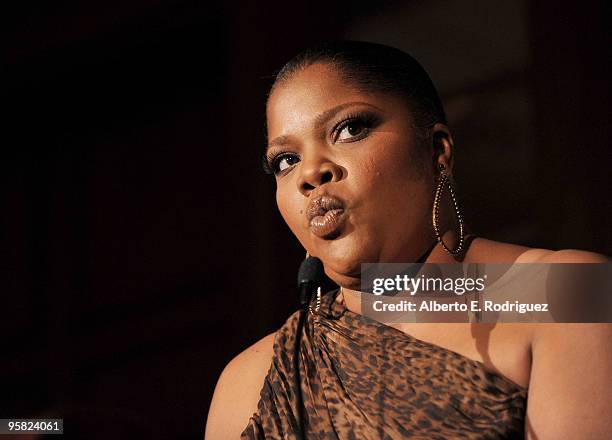 Actress Mo'Nique attends the 35th Annual Los Angeles Film Critics Association Awards at the InterContinental Hotel on January 16, 2010 in Century...