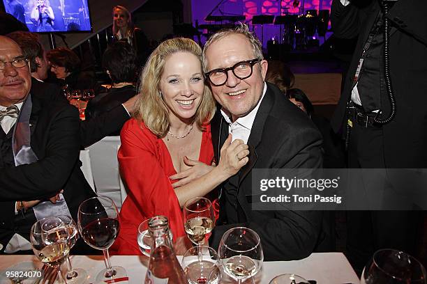 Ann-Kathrin Kramer and Harald Krassnitzer attend the 37 th German Filmball 2010 at the hotel Bayrischer Hof on January 16, 2010 in Munich, Germany.