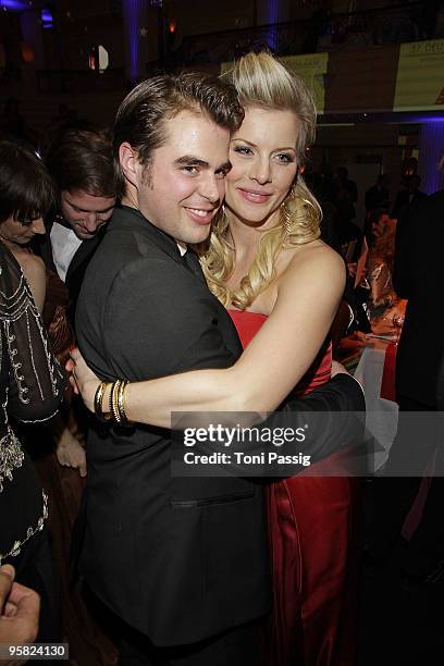 Eva Habermann and boyfriend Ludwig attend the 37 th German Filmball 2010 at the hotel Bayrischer Hof on January 16, 2010 in Munich, Germany.