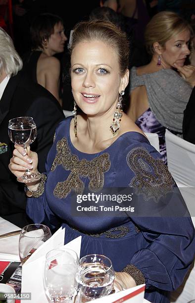 Barbara Schoeneberger attend the 37 th German Filmball 2010 at the hotel Bayrischer Hof on January 16, 2010 in Munich, Germany.