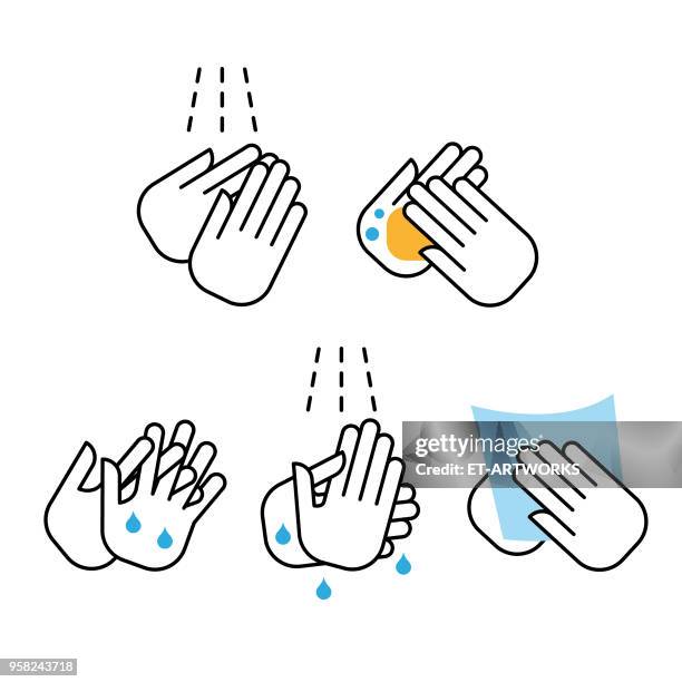 vektor-waschanlagen handsymbol - handgelenk stock-grafiken, -clipart, -cartoons und -symbole
