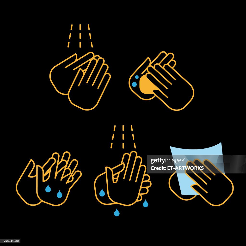 Vektor-Waschanlagen Handsymbol