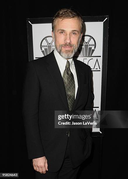 Actor Christoph Waltz attends the 35th annual Los Angeles Film Critics Association Awards at InterContinental Hotel on January 16, 2010 in Century...