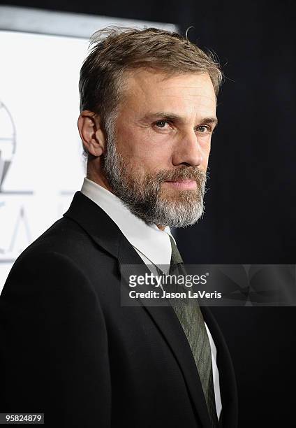 Actor Christoph Waltz attends the 35th annual Los Angeles Film Critics Association Awards at InterContinental Hotel on January 16, 2010 in Century...