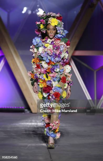 Winnie Harlow walks the runway during Fashion For Relief Cannes 2018 during the 71st annual Cannes Film Festival at Aeroport Cannes Mandelieu on May...