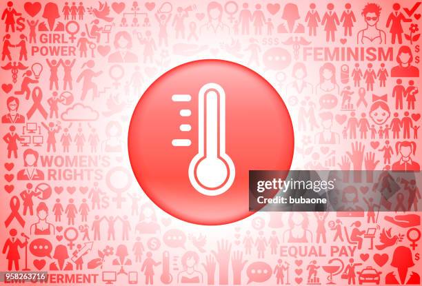 thermometer  girl power women's rights background - fundraiser thermometer stock illustrations