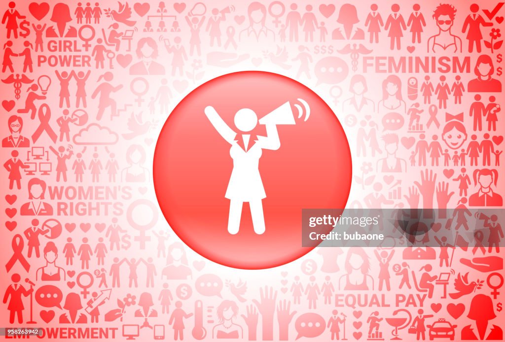 Businesswoman Megaphone Girl Power Women's Rights Background