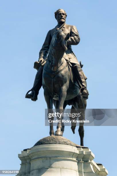 general robert e. lee statue - robert e lee stock pictures, royalty-free photos & images