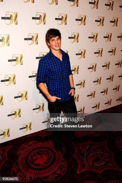 Television personality Matt Lanter arrives for Nina Dobrev birthday party at Studio 54 at MGM Grand on January 16, 2010 in Las Vegas, Nevada.