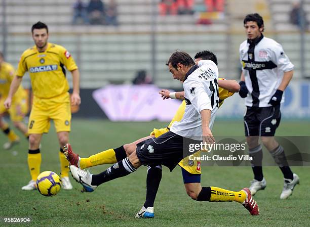 Damiano Zenoni of Parma FC during the Serie A match between Parma and Udinese at Stadio Ennio Tardini on January 17, 2010 in Parma, Italy.