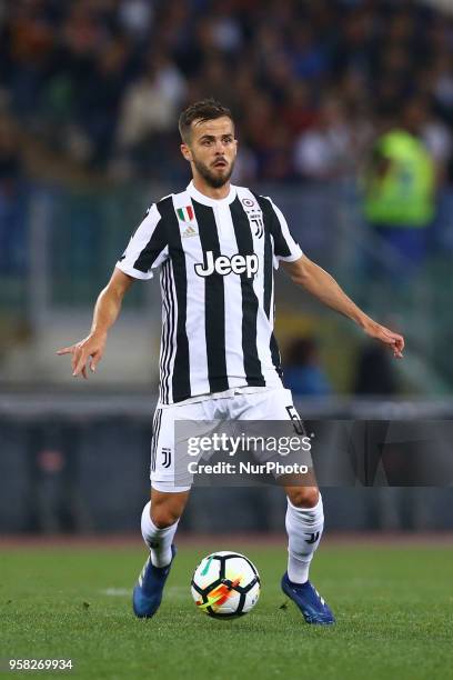 Miralem Pjanic of Juventus at Olimpico Stadium in Rome, Italy on May 13, 2018 during Serie A match between AS Roma and Juventus.