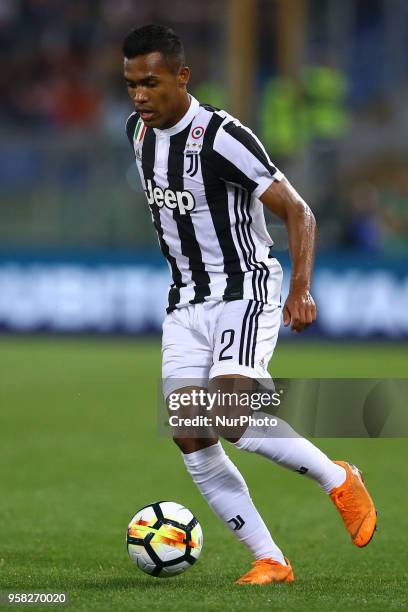 Alex Sandro of Juventus at Olimpico Stadium in Rome, Italy on May 13, 2018 during Serie A match between AS Roma and Juventus.