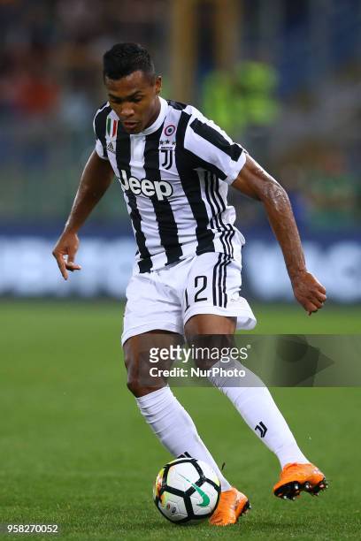 Alex Sandro of Juventus at Olimpico Stadium in Rome, Italy on May 13, 2018 during Serie A match between AS Roma and Juventus.