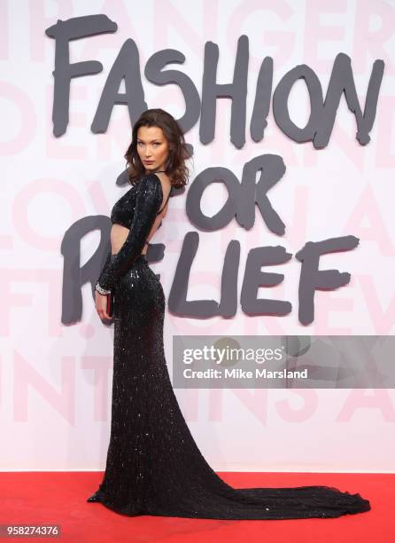 Bella Hadid attends Fashion For Relief Cannes 2018 during the 71st annual Cannes Film Festival at Aeroport Cannes Mandelieu on May 13, 2018 in...