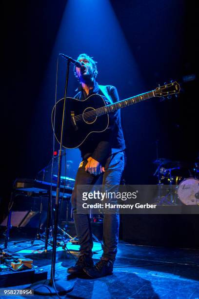 Tom Smith of the band Editors performs at The Belasco Theater on May 13, 2018 in Los Angeles, California.