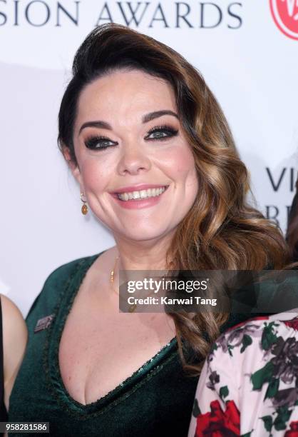 Lisa Riley poses in the press room during the Virgin TV British Academy Television Awards at The Royal Festival Hall on May 13, 2018 in London,...