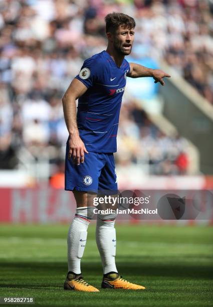 Gary Cahill of Chelsea is seen during the Premier League match between Newcastle United and Chelsea at St. James Park on May 13, 2018 in Newcastle...