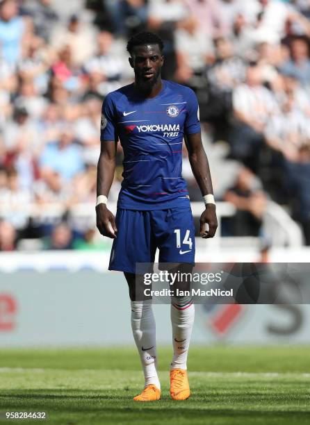 Tiemoue Bakayoko of Chelsea is seen during the Premier League match between Newcastle United and Chelsea at St. James Park on May 13, 2018 in...