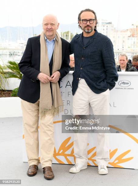 Director Jean-Paul Rappeneau and actor Vincent Perez attend the photocall for "Cyrano De Bergerac" during the 71st annual Cannes Film Festival at...