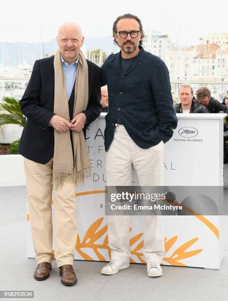 Director Jean-Paul Rappeneau and actor Vincent Perez attend the photocall for "Cyrano De Bergerac" during the 71st annual Cannes Film Festival at...