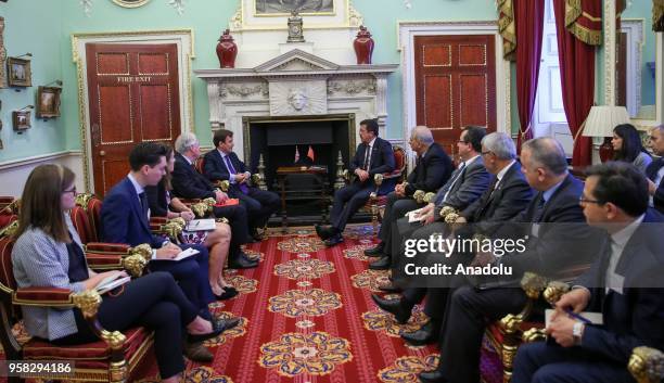 Turkish Economy Minister Nihat Zeybekci meets British Chief Secretary to the Treasury, Greg Hands ahead of "Turkey - United Kingdom Cooperation on...