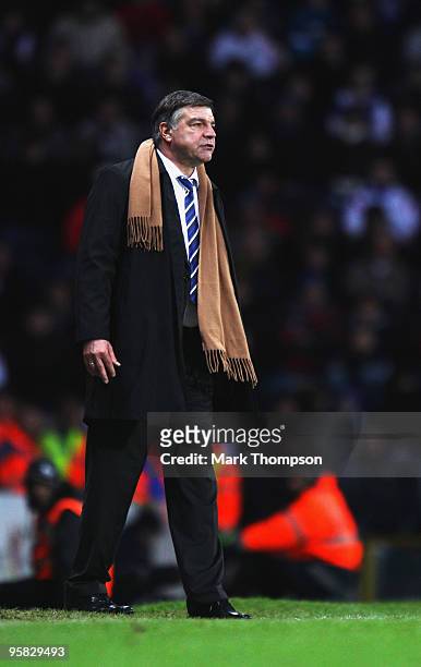 Sam Allardyce the manager of Blackburn during the Barclays Premier League match between Blackburn Rovers and Fulham at Ewood Park on January 17, 2010...